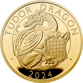 Gold Tudor Dragon 1 oz PP - Royal Tudor Beasts 2024