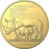 Gold Breitmaulnashorn - Australia Zoo - 1 oz - RAM 2023