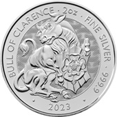 Silber Bull of Clarence 2 oz - Royal Tudor Beasts 2023