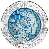 Silber-Niob-Münze "Künstliche Intelligenz" 25 EUR HGH AUT - 2019