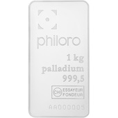 Palladiumbarren 1000 g gegossen - philoro