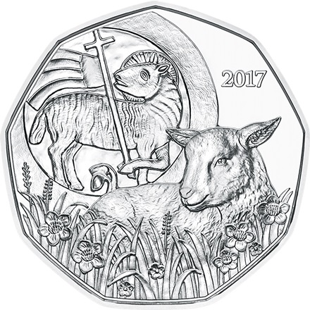 5-Euro-Ostermünze "Osterlamm" Silbermünze HGH