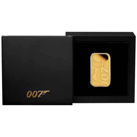 Gold James Bond - 60. Jubiläum Rechteck Münze 1 oz PP - 2022