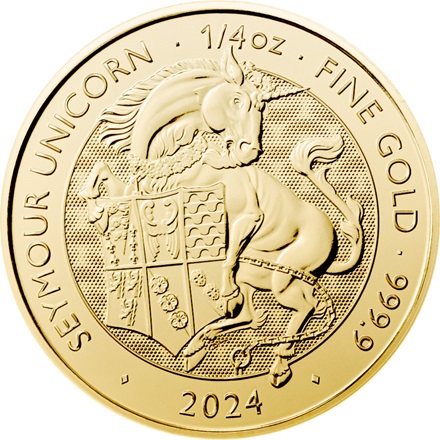 Gold Seymour Unicorn 1/4 oz - Royal Tudor Beasts 2024