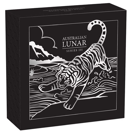 Silber Lunar III Tiger - 1 Oz Teilvergoldet - Perth Mint 2022