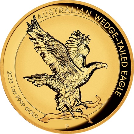 Gold Wedge Tailed Eagle 1 oz PP - Incused 2023
