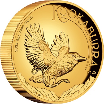 Gold Kookaburra 5 oz PP - High Relief 2024