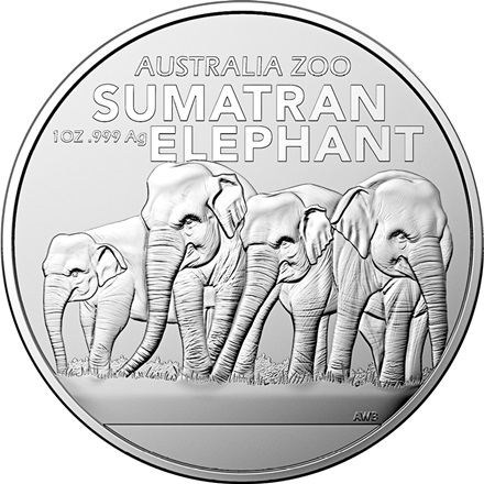 Silber Sumatra Elefant - Australia Zoo - 1 oz - RAM 2022
