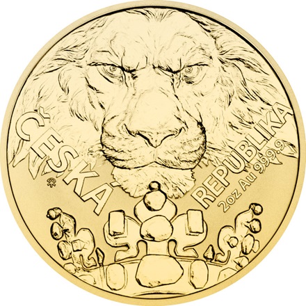 Gold Tschechischer Löwe 2 oz RP - 2023 (inkl. Etui und COA)