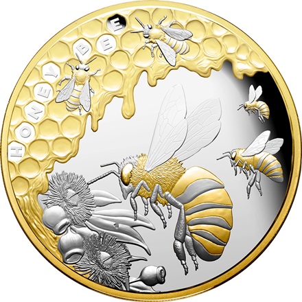Silber Australian Honey Bee 1 oz PP - 2022