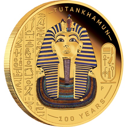 Gold Tutanchamun - 100. Jubiläum der Entdeckung 1 oz PP - coloriert 2022