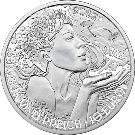 Silber Löwenzahn 10 EUR HGH AUT - 2022