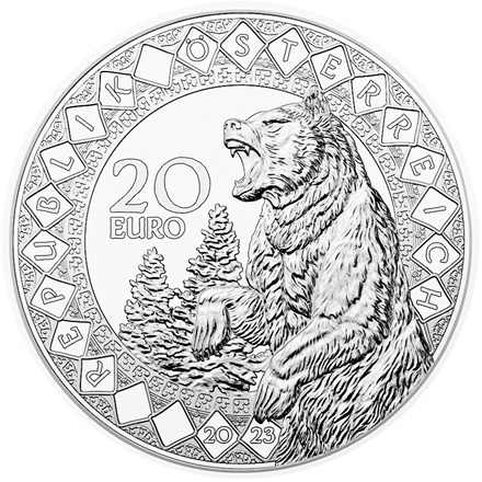 Silber Amerika – Heilkraft des Bären 20 EUR PP AUT - 2023