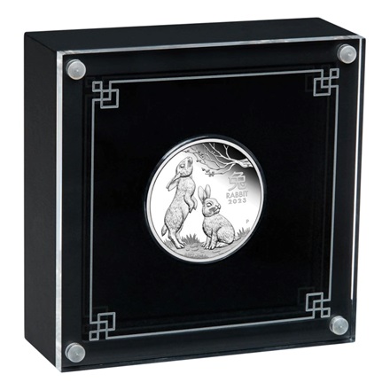 Silber Lunar III 1/2 oz Hase PP - Perth Mint 2023