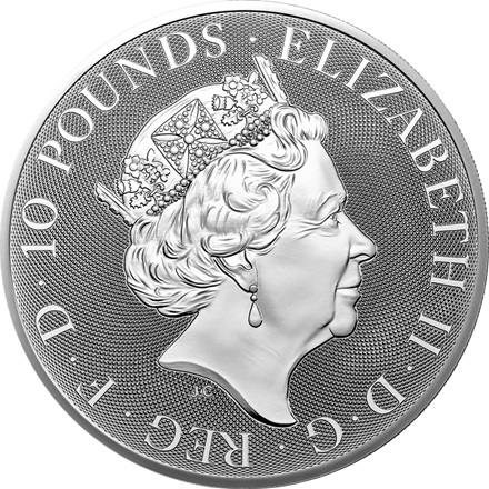 Silber Lion of England 10 oz - Royal Tudor Beasts 2022