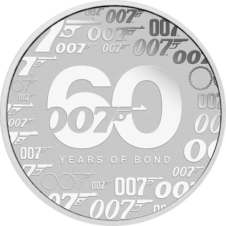 Silber James Bond - 60. Jubiläum 1 oz - Perth Mint 2022 - differenzbesteuert