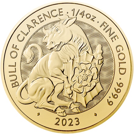 Gold Bull of Clarence 1/4 oz - Royal Tudor Beasts 2023