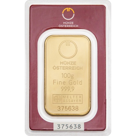 Goldbarren 100 g - Münze Österreich