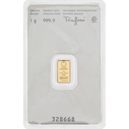 Goldbarren 1 g - Münze Österreich
