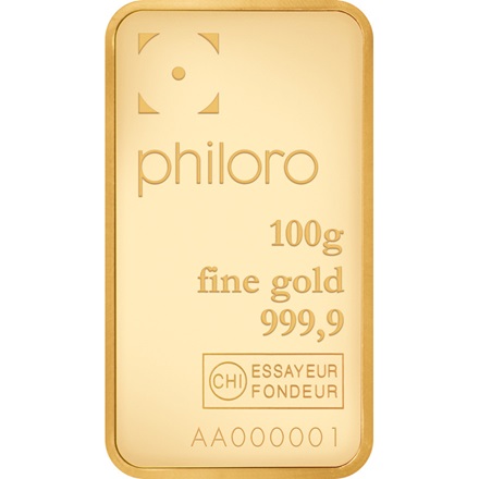 Goldbarren 100 g - philoro