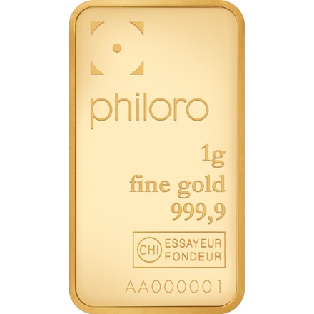Goldbarren 1 g - philoro