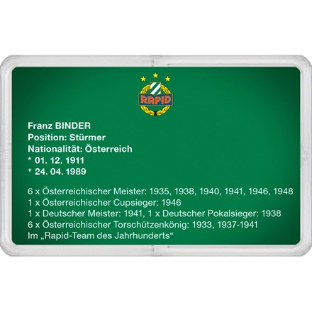 Goldbarren 1g - RAPID Gold Card "Franz Binder"