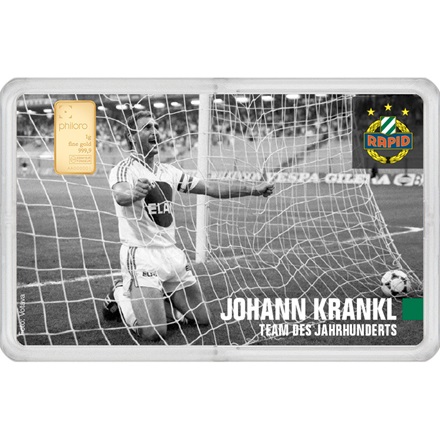 Goldbarren 1g - RAPID Gold Card "Hans Krankl"
