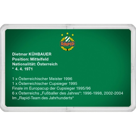 Goldbarren 1g - RAPID Gold Card "Dietmar Kühbauer"