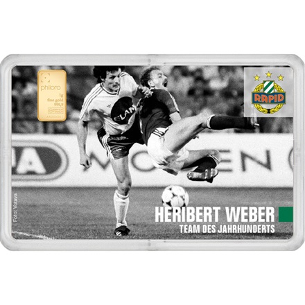 Goldbarren 1g - RAPID Gold Card "Heribert Weber"
